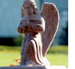 A stone cherub