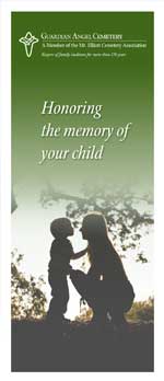 Honoring the Memory of Your Child brochure for Guardian Angel Cemetery