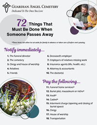 72 Things That Must Be Done When Someone Passes Away - eBook Cover